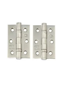5 Pair of 3" Ball Bearing Hinges Chrome Complete with Screws 5 Pair of 3" Ball Bearing Hinges Chrome Complete with Screws