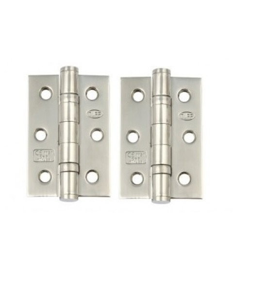 5 Pair of 3" Ball Bearing Hinges Chrome Complete with Screws