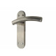Arched T - Bar Satin Stainless Steel Finish Door Handles On Backplate Satin Stainless Steel Finish 180mm x 45mm - Golden Grace