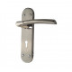 Indiana Lock Door Handles On Backplate Duo Polished and Satin Stainless Steel Finish - Golden Grace