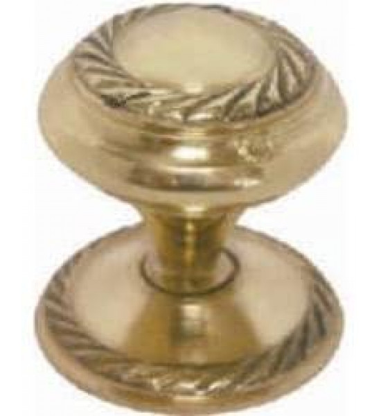 10 x Polished Brass Georgian Cupboard Knobs 50mm (2)