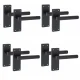 4 Pair of Victorian Straight T-Bar Handle Latch Door Handles Black Matt Black with 120mm x 40mm Backplate 4 Pair of Victorian Straight T-Bar Handle Latch Door Handles Black Matt Black with 120mm x 40mm Backplate