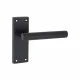 4 Pair of Victorian Straight T-Bar Handle Latch Door Handles Black Matt Black with 120mm x 40mm Backplate 4 Pair of Victorian Straight T-Bar Handle Latch Door Handles Black Matt Black with 120mm x 40mm Backplate