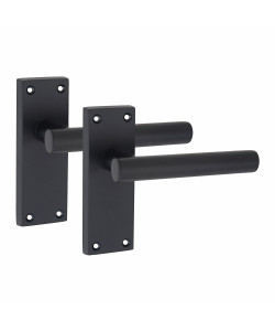 5 Pair of Victorian Straight T-Bar Handle Latch Door Handles Black Matt Black with 120mm x 40mm Backplate 5 Pair of Victorian Straight T-Bar Handle Latch Door Handles Black Matt Black with 120mm x 40mm Backplate