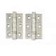 5 Pair of 3" Ball Bearing Hinges Chrome Complete with Screws