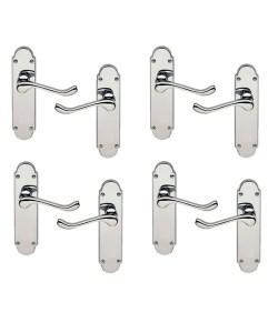 4 Pairs of Epsom Style Victorian Shaped Door Lever Latch Premium Door Handle Polished Chrome - Golden Grace 4 Pairs of Epsom Style Victorian Shaped Door Lever Latch Premium Door Handle Polished Chrome - Golden Grace