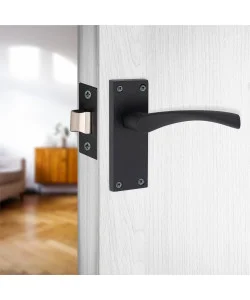 Golden Grace 1 Pair of Victorian Scroll Astrid Handle Latch Door Handles Matt Black with 120mm x 40mm Backplate Golden Grace 1 Pair of Victorian Scroll Astrid Handle Latch Door Handles Matt Black with 120mm x 40mm Backplate