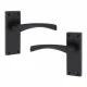 Golden Grace 4 Pair of Victorian Scroll Astrid Handle Latch Door Handles Matt Black with 120mm x 40mm Backplate Golden Grace 4 Pair of Victorian Scroll Astrid Handle Latch Door Handles Matt Black with 120mm x 40mm Backplate