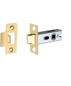2.5" Bolt Through Tubular Latch 2.5" 64mm Body, 45mm from Edge of Door to Spindle Hole Electro Brass FInish 2.5" Bolt Through Tubular Latch 2.5" 64mm Body, 45mm from Edge of Door to Spindle Hole Electro Brass FInish