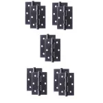 5 Pairs of 3" Ball Bearing Hinges Matte Black Complete with Fixings.