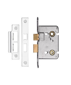 Bathroom Mortise Lock Polished Chrome 2.5 Inch Backset