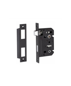 Bolt Through Bathroom Mortise Lock 2.5" 64mm Backset Size 45mm from Edge of Door to Spindle Holes Matt Black Finish Bolt Through Bathroom Mortise Lock 2.5" 64mm Backset Size 45mm from Edge of Door to Spindle Holes Matt Black Finish