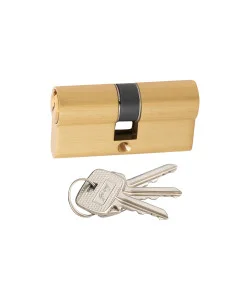 Satin Brass 35/35 Key/Key Hole Euro Cylinder Lock (70mm), Euro Door Barrel Lock with 3 Keys, High Security for Wooden, UPVC and Composite Doors - Golden Grace Satin Brass 35/35 Key/Key Hole Euro Cylinder Lock (70mm), Euro Door Barrel Lock with 3 Keys, High Security for Wooden, UPVC and Composite Doors - Golden Grace