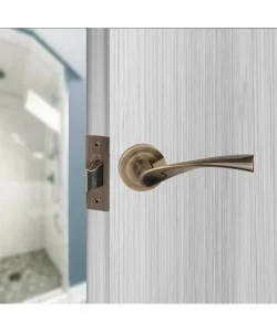 1 Pair Astrid Design Door Handles Antique Brass Finish - Golden Grace 1 Pair Astrid Design Door Handles Antique Brass Finish - Golden Grace