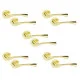 5 Sets of Astrid Design Modern Polished Brass Lever Latch Door Handles On Rose - Golden Grace 5 Sets of Astrid Design Modern Polished Brass Lever Latch Door Handles On Rose - Golden Grace