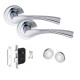 Astrid Design Key Lock Door Handle Set Thumbturn and Mortise Lock Polished Chrome Astrid Design Key Lock Door Handle Set Thumbturn and Mortise Lock Polished Chrome