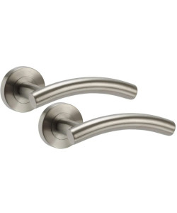 Arched T-Bar Lever on Rose Furniture Stainless Steel Key Lock Handle Pack BB Hinges - Golden Grace Arched T-Bar Lever on Rose Furniture Stainless Steel Key Lock Handle Pack BB Hinges - Golden Grace