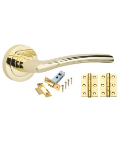 Indiana Design Bathroom Door Handle Set Thumbturn and Mortise Lock Polished Brass Indiana Design Bathroom Door Handle Set Thumbturn and Mortise Lock Polished Brass
