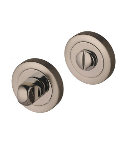 Black Nickel Turn & Release Set for Bathroom Lock - Toilet Door Thumb Twist - Golden Grace