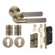 Straight T-Bar Linear Euro 70mm Key Lock Door Handle Set Euro Lock with Hinges Antique Brass Straight T-Bar Linear Euro 70mm Key Lock Door Handle Set Euro Lock with Hinges Antique Brass