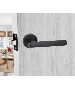 1 Pair Modern Linear T-Bar Euro Lock Door Handles, 70mm Key & Thumbturn Barrell Matt Black Finish - Golden Grace 1 Pair Modern Linear T-Bar Euro Lock Door Handles, 70mm Key & Thumbturn Barrell Matt Black Finish - Golden Grace