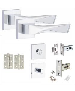 Golden Grace 1 Pair Modern Aura Design Polished Chrome Premium Bathroom Door Handles Square Rose Dead Bolt Ball Latch Hinges Thumbturn Golden Grace 1 Pair Modern Aura Design Polished Chrome Premium Bathroom Door Handles Square Rose Dead Bolt Ball Latch Hinges Thumbturn