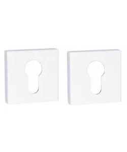 Euro Key Hole Cover Escucheon Premium Square Rose for Lima Polished Chrome Finish Euro Key Hole Cover Escucheon Premium Square Rose for Lima Polished Chrome Finish