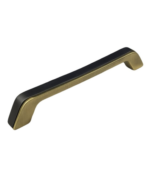 Zeta Design Cabinet Cupboard Wardrobe Pull Handle Dual Satin Brass and Grey Finish Various Sizes 96mm 160mm 224mm 288mm 