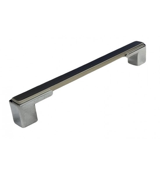 Gamma Design Cabinet Cupboard Wardrobe Pull Handle Dual Finish Satin Nickel / Polished Chrome Various Sizes 96mm 160mm 224mm 288mm