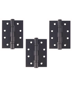 Set of 3 Heavy Duty 4" Matte Black Fire Door Ball Bearing Hinges Set of 3 Heavy Duty 4" Matte Black Fire Door Ball Bearing Hinges