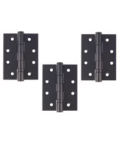 Set of 3 Heavy Duty 4" Matte Black Fire Door Ball Bearing Hinges Set of 3 Heavy Duty 4" Matte Black Fire Door Ball Bearing Hinges