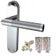 Mitred Door Handles On Backplate Duo Chrome Satin Chrome Finish 182mm x 45mm Internal Set Latch and Hinges Mitred Door Handles On Backplate Duo Chrome Satin Chrome Finish 182mm x 45mm Internal Set Latch and Hinges