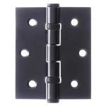 Pair of 3" Ball Bearing Hinges Matte Black Complete with Fixings.