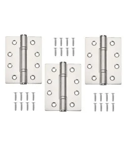 Set of 3 Heavy Duty 4 inch Fire Door Ball Bearing Hinges Grade 11 Set of 3 Heavy Duty 4 inch Fire Door Ball Bearing Hinges Grade 11