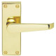 120mm Polished Brass Victorian Straight Lever Latch Door Handle