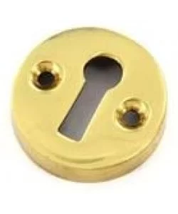 New Victorian Brass Open Escutcheon Key Hole Cover with Screws New Victorian Brass Open Escutcheon Key Hole Cover with Screws
