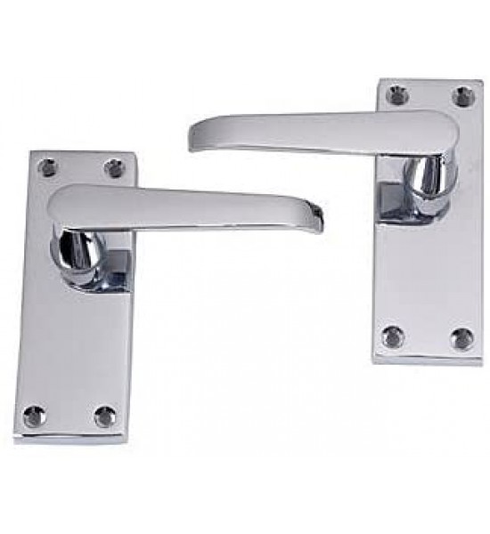 Classic Victorian Straight Lever Latch Door Handles Chrome Finish Perfect for Adding a Subtle Traditional Touch to Your Home.