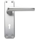 1 Pair of Classic Victorian Straight Lever Lock Door Handles Aluminium Finish Goes with The Latch Handle equivelant