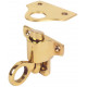 Solid Polished Brass Fanlight Catch with Keep & Screws
