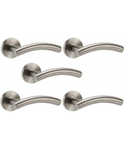1-15 Pairs Mitred Satin Chrome Duel Finish Lever Latch Door Handles D15 Variety 