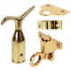 Solid Polished Brass Pole Hook and Fanlight Catch Pack