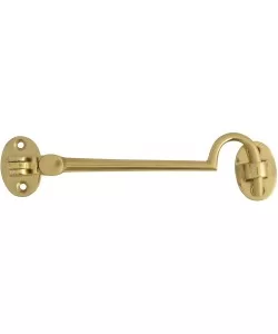 200mm (8") Polished Brass Silent Pattern Cabin Hook 200mm (8") Polished Brass Silent Pattern Cabin Hook