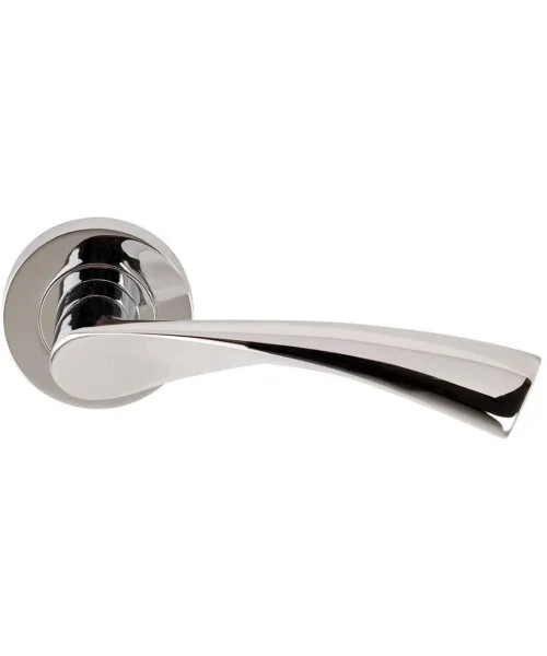 Astrid Polished Chrome Door Handles On Rose -Polished Chrome Astrid Polished Chrome Door Handles On Rose -Polished Chrome