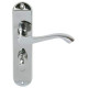 Chrome Door Handles Lever, Lock or Bathroom Pair of New (Bathroom Lock Handle)