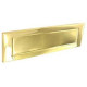 Polished Brass Victorian Style letterbox with fixings