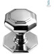 Polished Chrome Octagonal Centre Pull Fixed Door Knob/Handle - Golden Grace