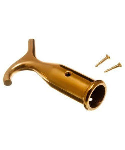 Sash Window Blind Pole Hook Polished Solid Brass - Golden Grace