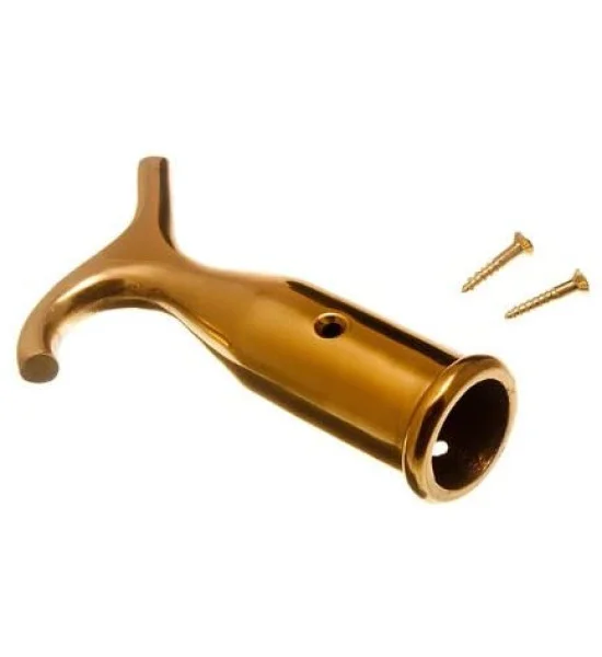 Sash Window Blind Pole Hook Polished Solid Brass Golden Grace