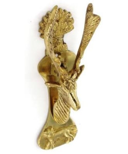 Stags Head Door Knocker Solid Brass