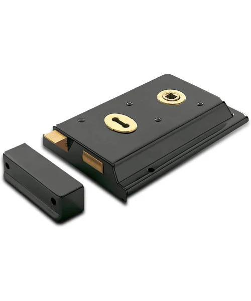 Traditional 6" x 4" Rimlock, Surface Mounted Rim Sashlock with in-Built Latch and Key Operated Deadbolt Traditional 6" x 4" Rimlock, Surface Mounted Rim Sashlock with in-Built Latch and Key Operated Deadbolt